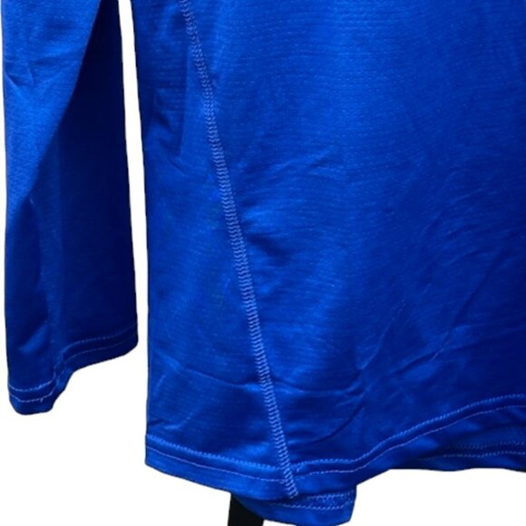 Spyder NWT Shirt Men's Mock Neck Long Sleeve Active Pro Web Blue Stretch Sz Lrg - Picture 6 of 16